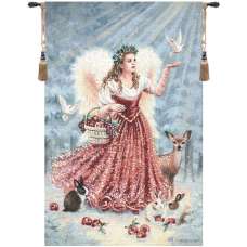 Christmas Angel Tapestry of Fine Art