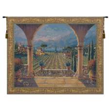 Lakeside Vineyard Belgian Wall Tapestry