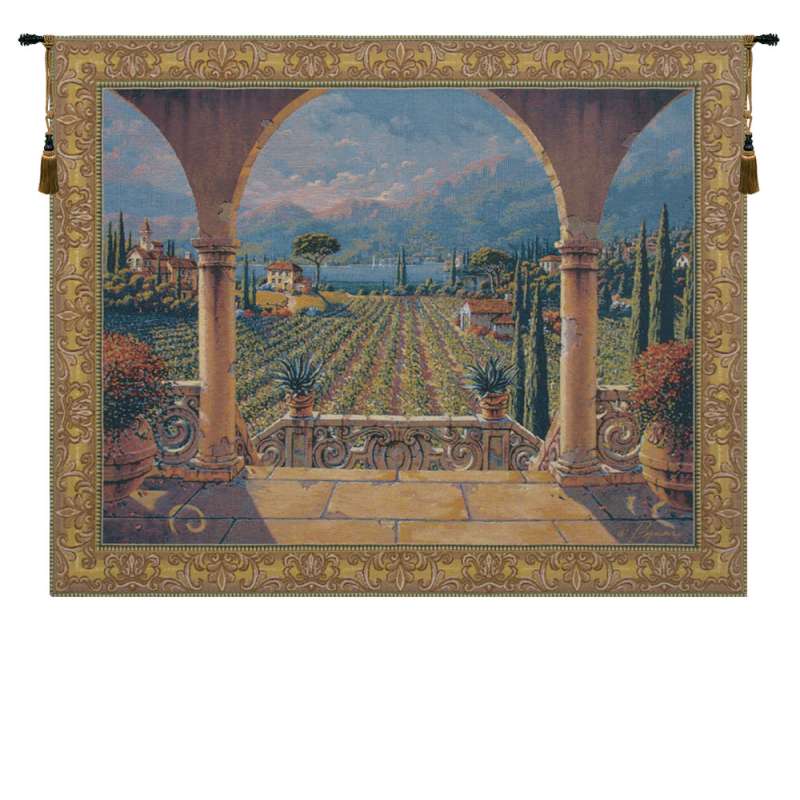 Lakeside Vineyard Flanders Tapestry Wall Hanging