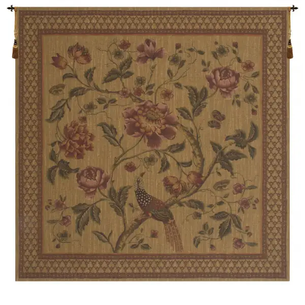 Birds of Paradise With Border Belgian Tapestry