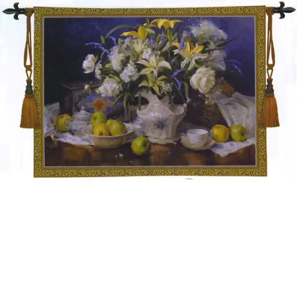 Charlotte Home Furnishing Inc. North America Tapestry - 53 in. x 36 in. Browning | Arrangement in Blue II