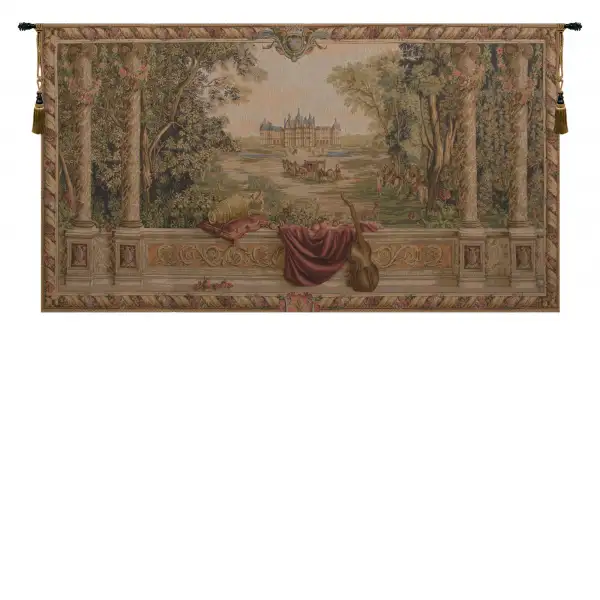 Charlotte Home Furnishing Inc. France Tapestry - 106 in. x 60 in. | Verdure au Chateau French Wall Tapestry