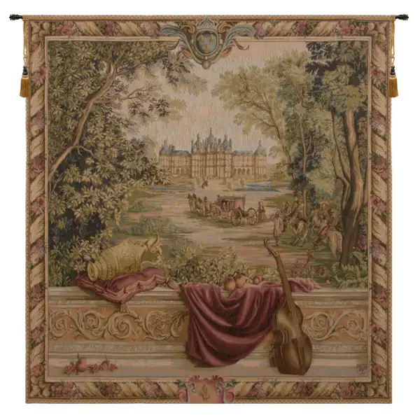 Charlotte Home Furnishing Inc. France Tapestry - 55 in. x 58 in. | Verdure au Chateau I French Wall Tapestry