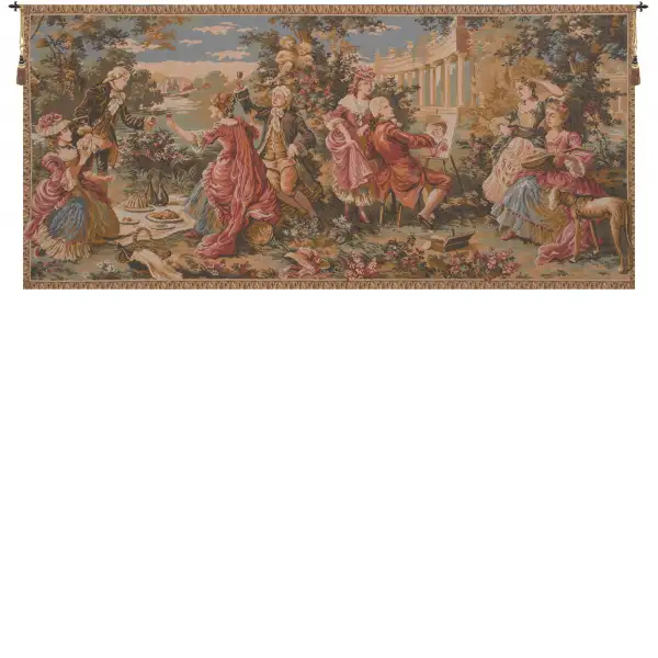 Charlotte Home Furnishing Inc. France Tapestry - 36 in. x 19 in. Francois Boucher | Le Dejeuner Champetre French Wall Tapestry