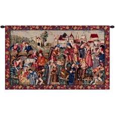 Marche Au Vin I French Tapestry Wall Hanging