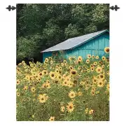 At the Sunflower Farm Wall Tapestry