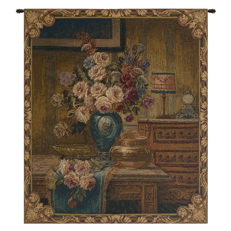 Floral Setting Italian Tapestry Wall Hanging