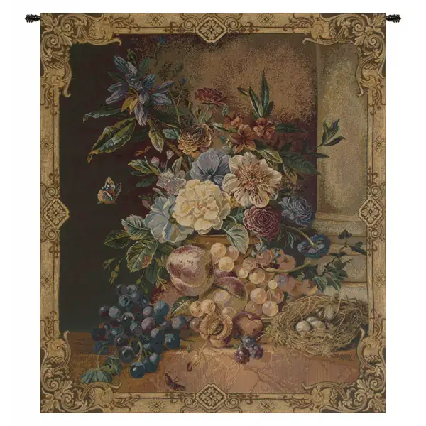 Charlotte Home Furnishing Inc. Italy Tapestry - 26 in. x 29 in. Jan Hendrick | Fruit and Flowers Italian Tapestry