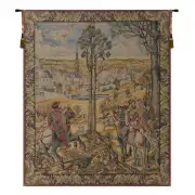 Old Brussels Flanders Vertical Belgian Tapestry Wall Hanging - 40 in. x 46 in. Cotton/Viscose/Polyester by Charlotte Home Furnishings