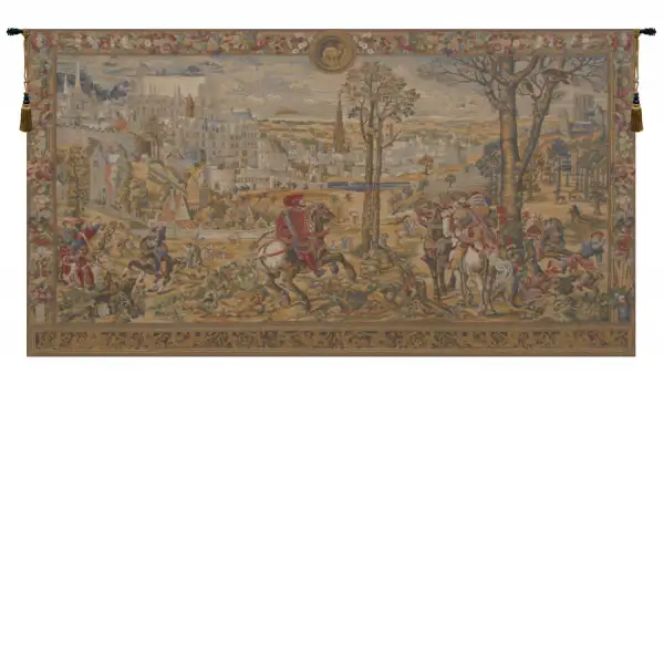 Charlotte Home Furnishing Inc. Belgium Tapestry - 50 in. x 27 in. | Medieval Brussels