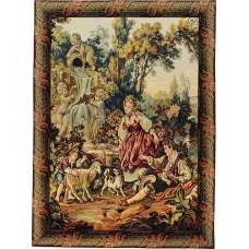 Fountain by the Lake 02 Vertical Italian Tapestry