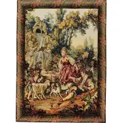 Fountain By The Lake 02 Vertical Italian Wall Tapestry - 29 in. x 30 in. Cotton/Viscose/Polyester by Charlotte Home Furnishings