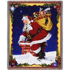 Down I Go Holidays Tapestry Throw