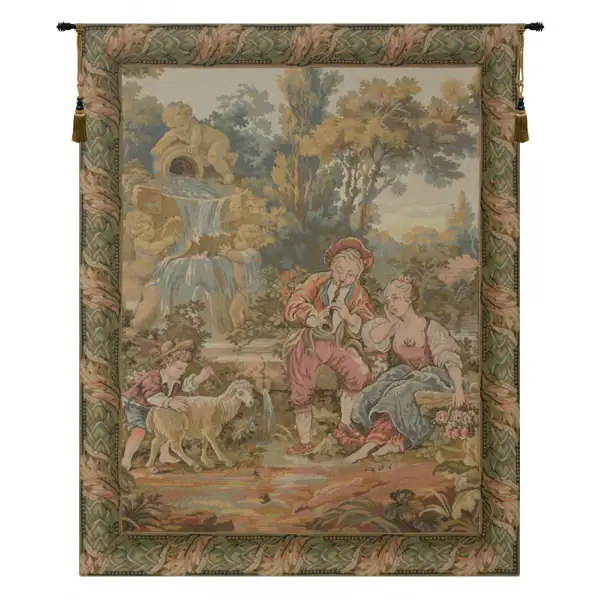 Charlotte Home Furnishing Inc. Italy Tapestry - 25 in. x 34 in. | Romantic Musical Interlude 02 Vertical Italian Wall Tapestry
