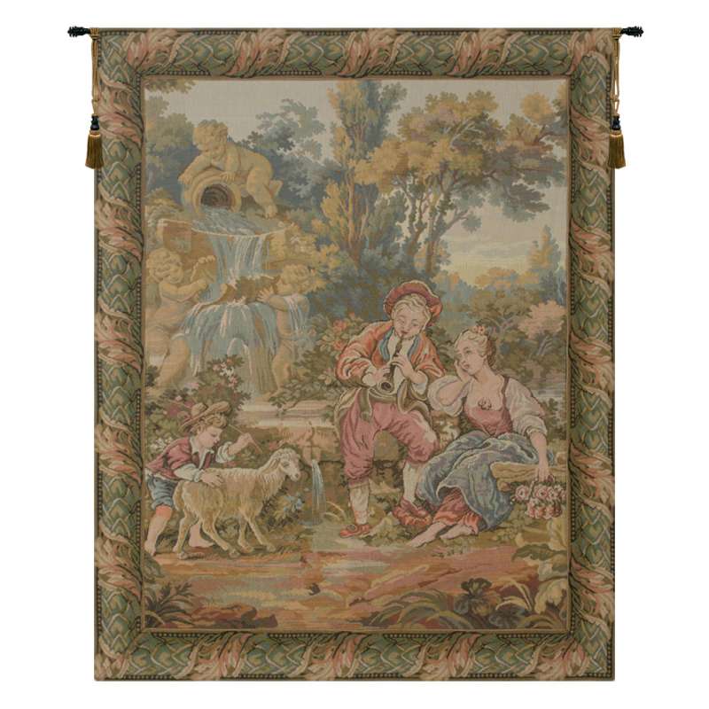 Romantic Musical Interlude Vertical Italian Tapestry