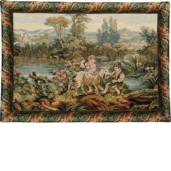 Children By the Lake Italian Wall Tapestry