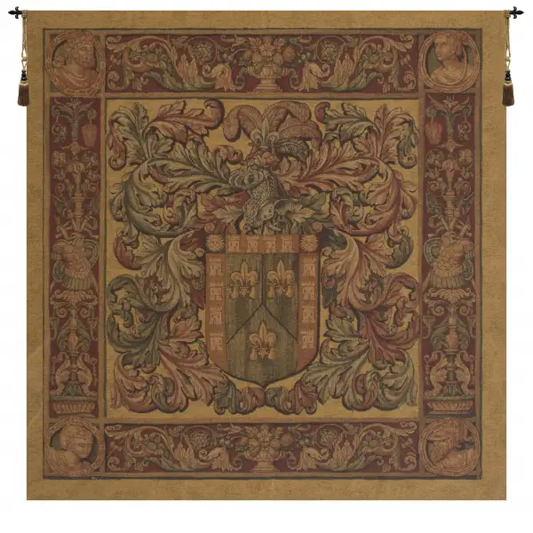 Crest and Fleur Belgian Tapestry