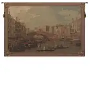 Rialto Bridge Belgian Tapestry Wall Hanging - 57 in. x 38 in. Cotton/Viscose/Polyester by Canaletto