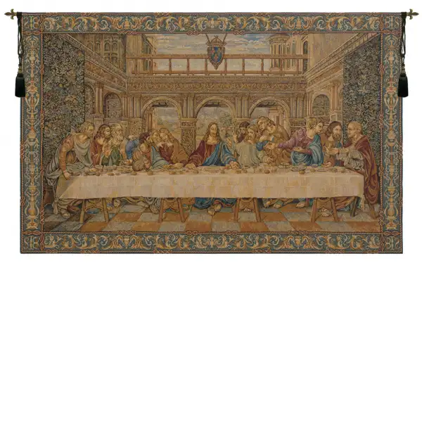 Charlotte Home Furnishing Inc. Italy Tapestry - 26 in. x 17 in. Leonardo da Vinci | The Last Supper IV Italian Tapestry