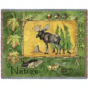 Nature Moose Lodge Tapestry Throw
