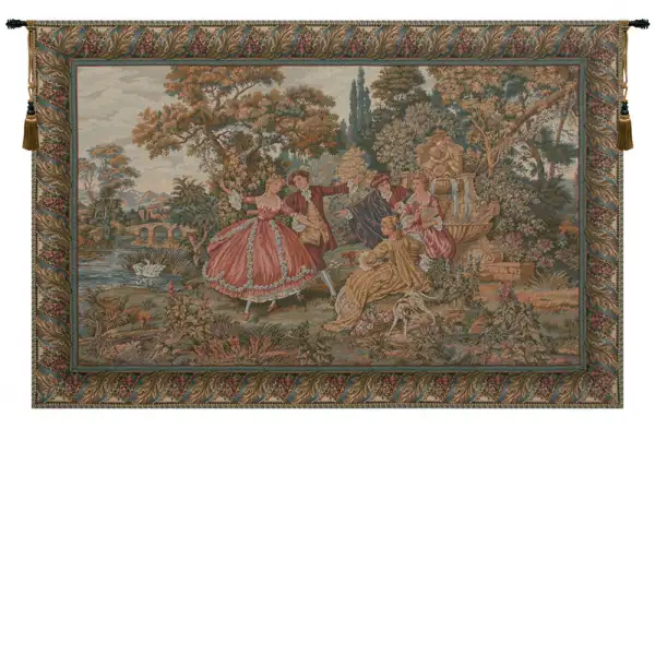 Charlotte Home Furnishing Inc. Italy Tapestry - 38 in. x 24 in. Francois Boucher | Minuetto Italian Tapestry