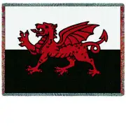 Welsh Dragon (Flags) Afghan Decorative Throw