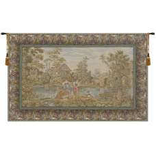 Washing Day at the Mill Horizontal  Italian Tapestry Wall Hanging