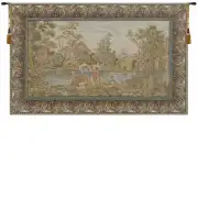 Washing Day At The Mill Horizontal Italian Tapestry - 65 in. x 45 in. Cotton/Viscose/Polyester by Francois Boucher