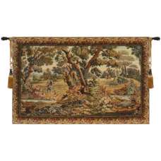 Hunters Resting Italian Tapestry Wall Hanging