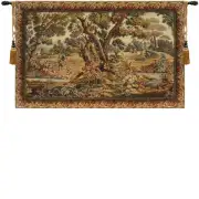 Hunters Resting Italian Tapestry - 41 in. x 26 in. Cotton/Viscose/Polyester by Charlotte Home Furnishings