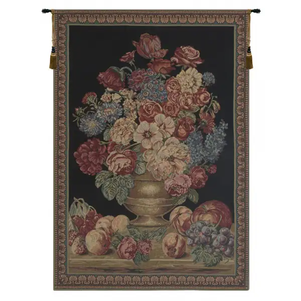 Charlotte Home Furnishing Inc. Imported Tapestry - 26 in. x 38 in. | Vase on Black Mini