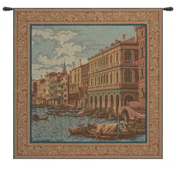 Shore on the Large Canal Italian Wall Tapestry