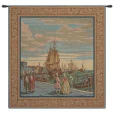 Lagoon Scene in Venice Italian Tapestry Wall Hanging