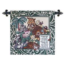 All Creatures Great and Small Italian Tapestry Wall Hanging