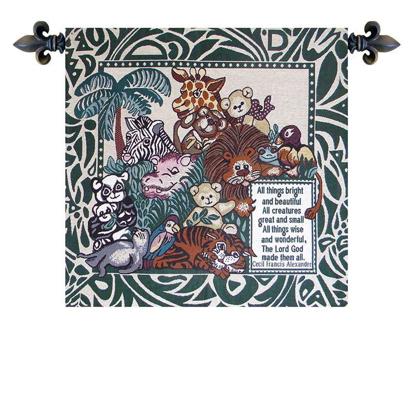 All Creatures Great and Small Italian Tapestry Wall Hanging