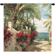 Seaside Walk Fine Art Tapestry