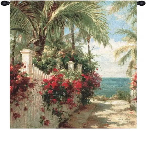 Seaside Walk Fine Art Tapestry