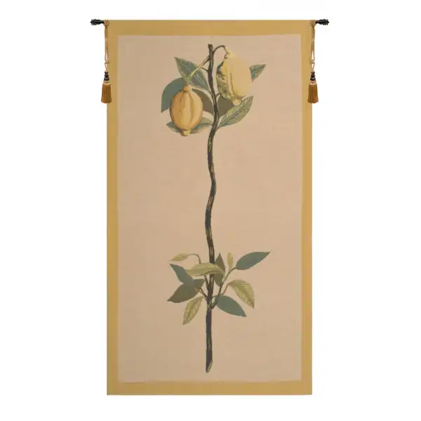 Charlotte Home Furnishing Inc. Belgium Tapestry - 28 in. x 50 in. Pierre-Joseph Redoute | Redoute Lemon European Tapestry