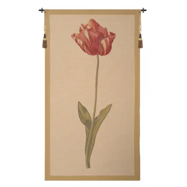 Charlotte Home Furnishing Inc. Belgium Tapestry - 27 in. x 50 in. Pierre-Joseph Redoute | Redoute Tulip