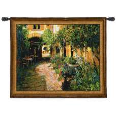 Courtyard Alsace Tapestry Wall Hanging