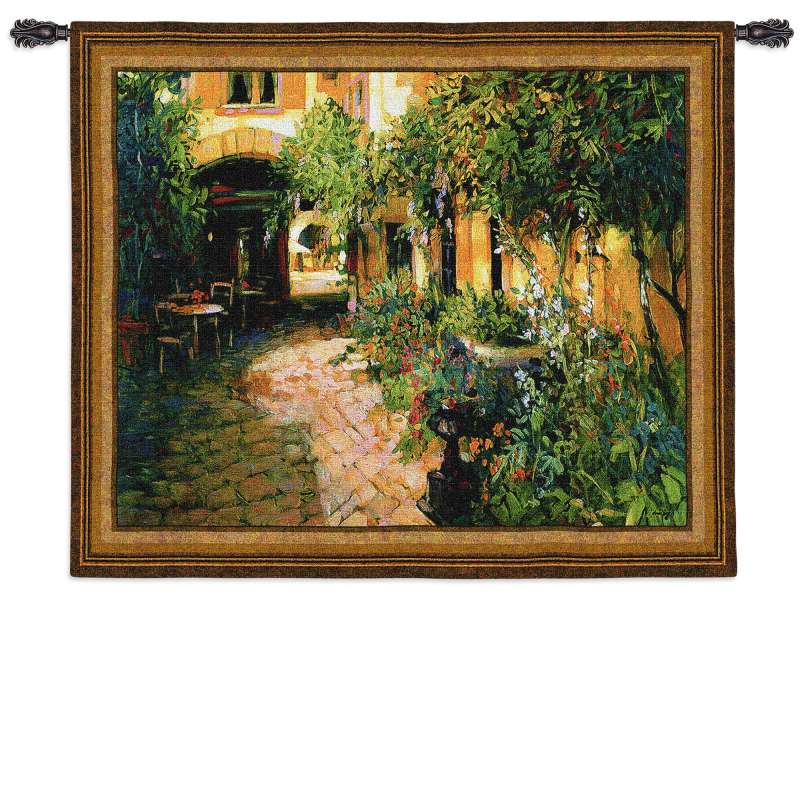 Courtyard Alsace Tapestry Wall Hanging