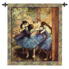 Dancers in Blue Tapestry Wall Hanging