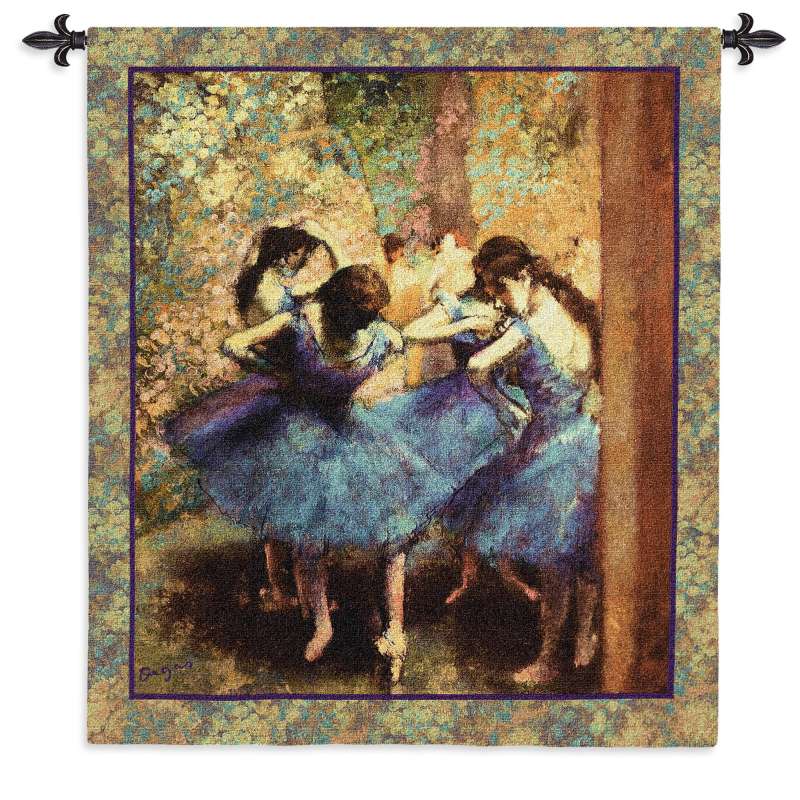 Dancers in Blue Tapestry Wall Hanging