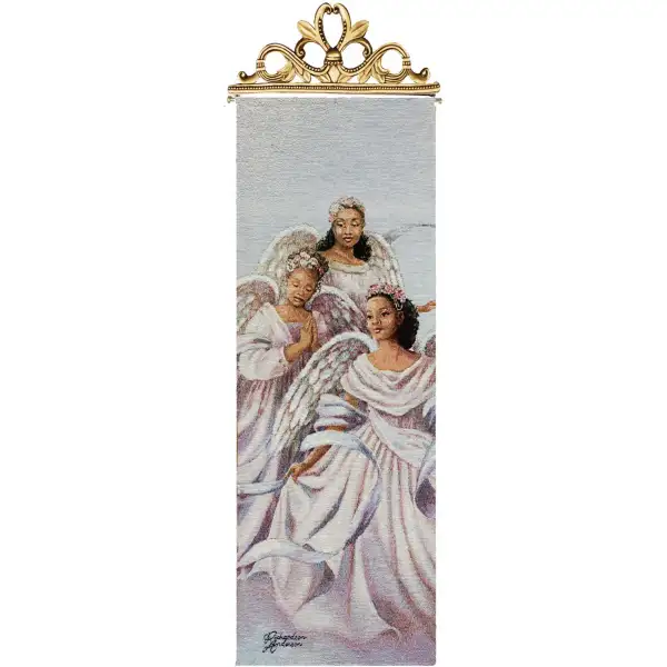 Angelic Trio- Religious Wall Tapestry Bell Pull