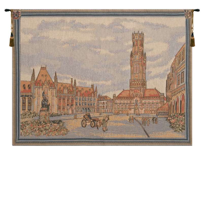 Views of Bruges I European Tapestry Wall Hanging