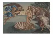 Birth Of Venus Boticelli Belgian Tapestry Wall Hanging - 42 in. x 26 in. Cotton/Viscose/Polyester by Sandro Botticelli