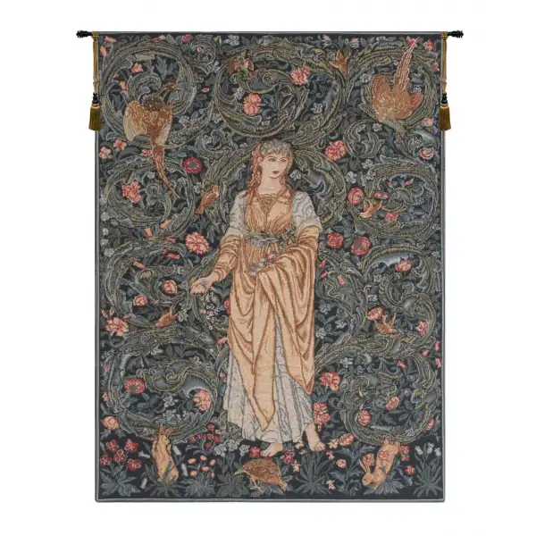 Flora without border Belgian Wall Tapestry