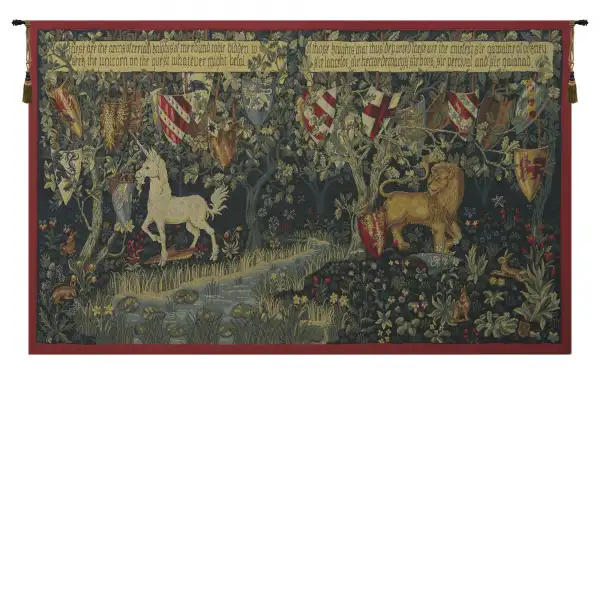 Charlotte Home Furnishing Inc. France Tapestry - 58 in. x 36 in. William Morris | Les Chevaliers de la Table Ronde French Tapestry