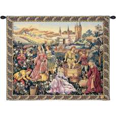 Vendanges au Chateau French Tapestry Wall Hanging