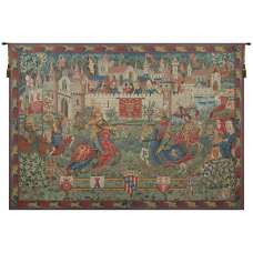 Le Tournoi de Camelot French Tapestry Wall Hanging